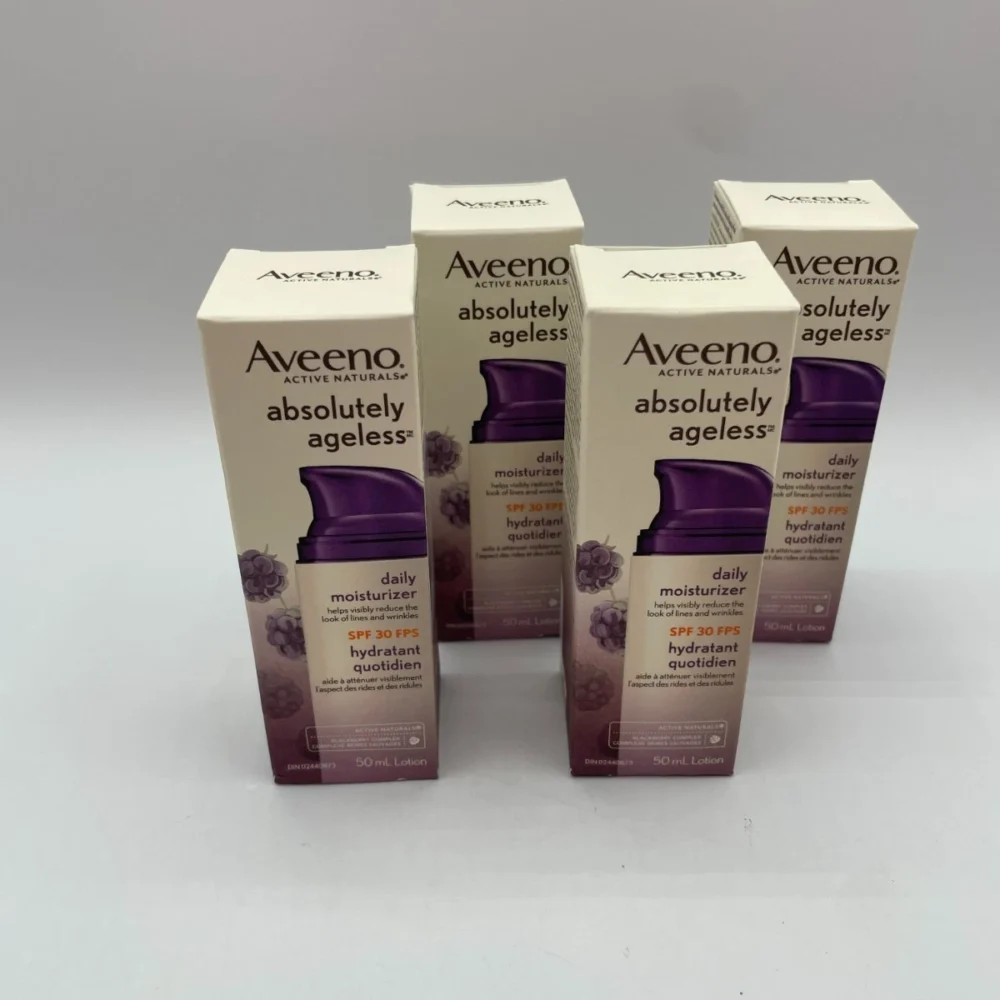 EXPIRED 4x Aveeno Absolutely Ageless Daily Moisturizer Blackberry SPF 30 50ml