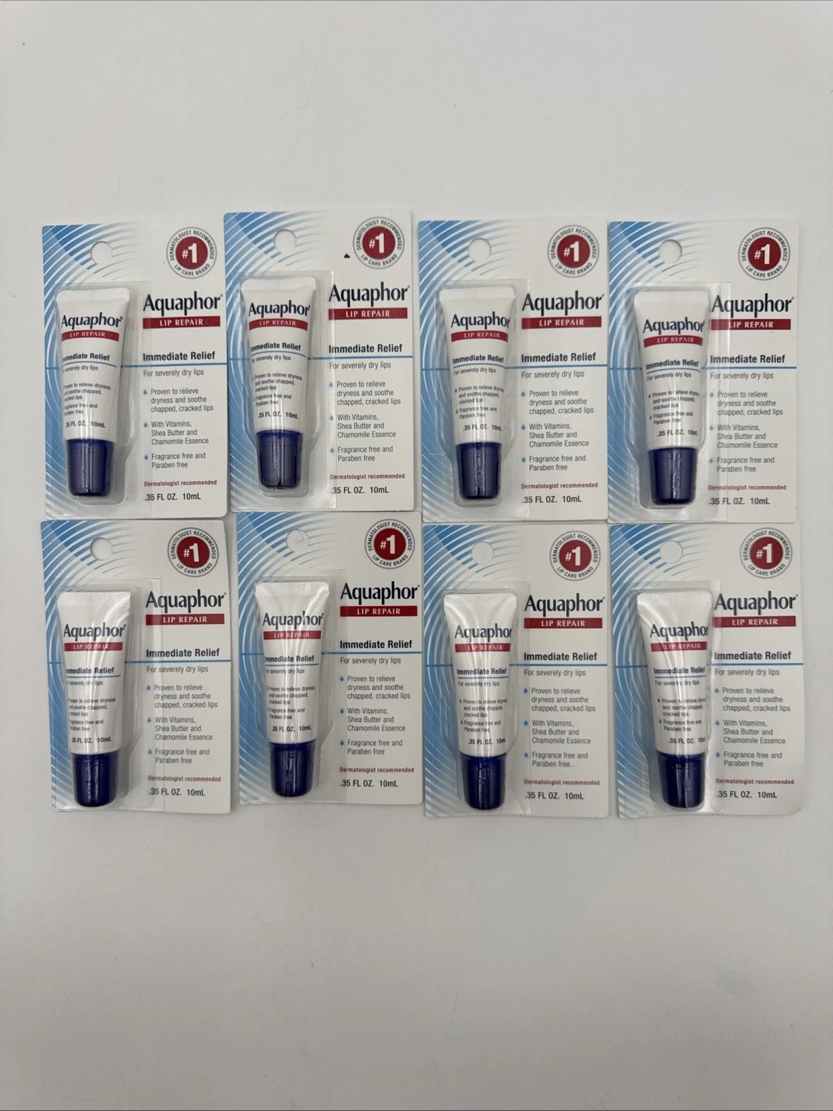 Aquaphor Lip Repair .35 fl oz - Lot of 8