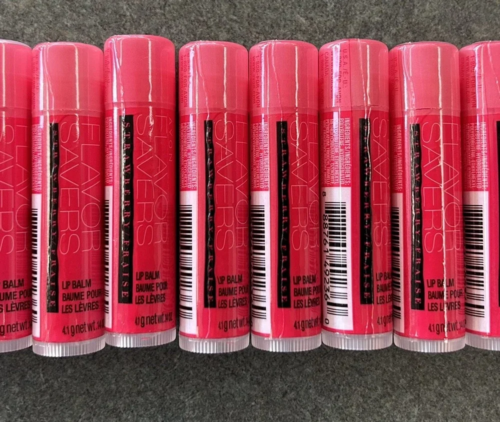 10 Tubes AVON Flavor Savers Strawberry Tinted Lip Balm PING!!!