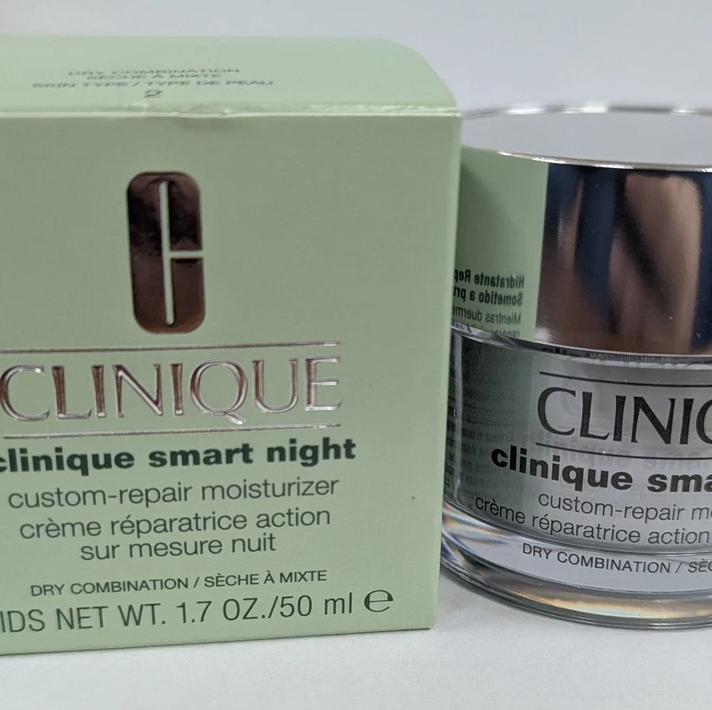 CLINIQUE SMART NIGHT CUSTOM-REPAIR MOISTURIZER - 2 DRY COMBINATION - 1.7oz NIB