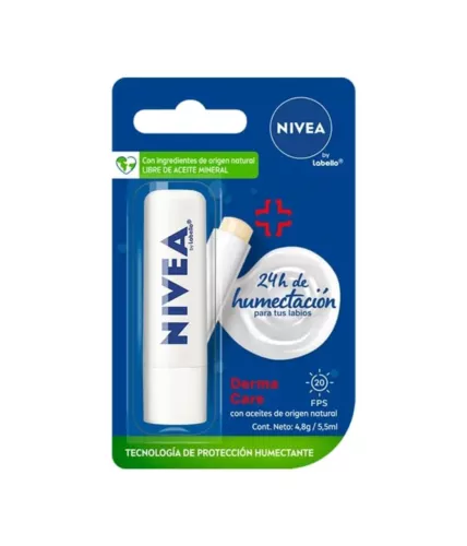 Nivea Derma Care Lip Protector Lip Balm FPS 20, 4.8 g / 0.16 oz 6 Pack