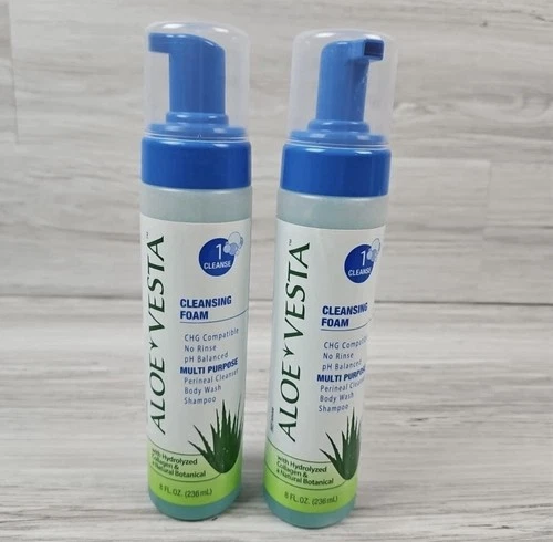 Aloe Vesta Cleansing Foam 8 oz Multi Purpose Lot of 2